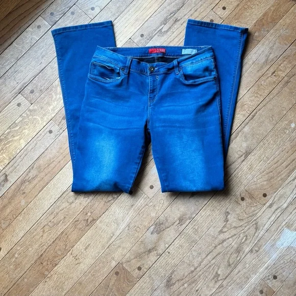 Guess Mid Rise Slim Boot Jeans Women’s 32 Blue Denim - Picture 4 of 7